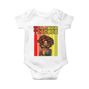 Black Teacher Baby Onesie Women African Americans School Educate