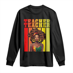 Black Teacher Long Sleeve Shirt Women African Americans School Educate