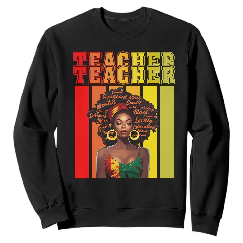 Black Teacher Sweatshirt Women African Americans School Educate