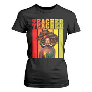 Black Teacher T Shirt For Women Women African Americans School Educate