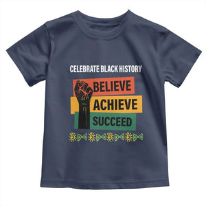 Black History Month Baby Shirt Believe Achieve Succeed African Americans Melanin Pride