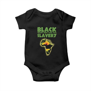 Black Freedom Baby Onesie Black History Didn't Start With Slavery African American