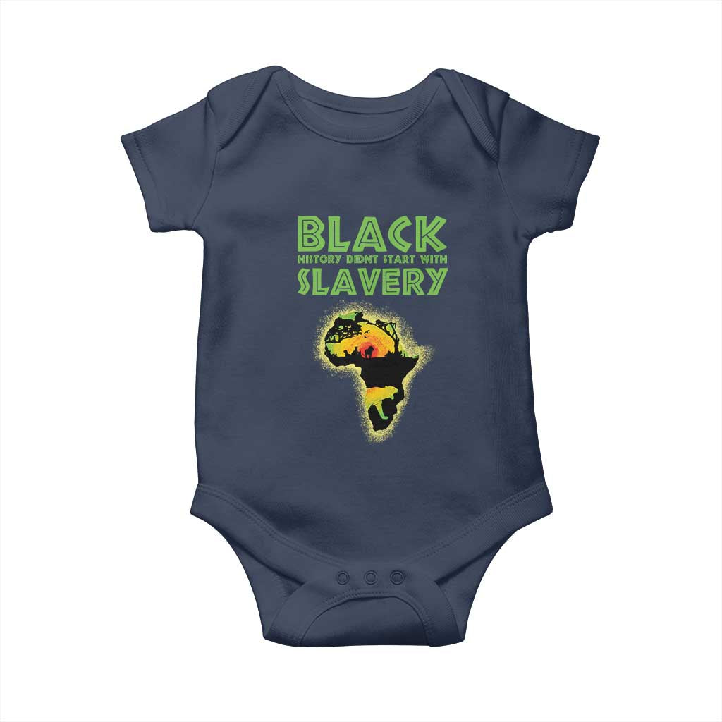 Black Freedom Baby Onesie Black History Didn't Start With Slavery African American