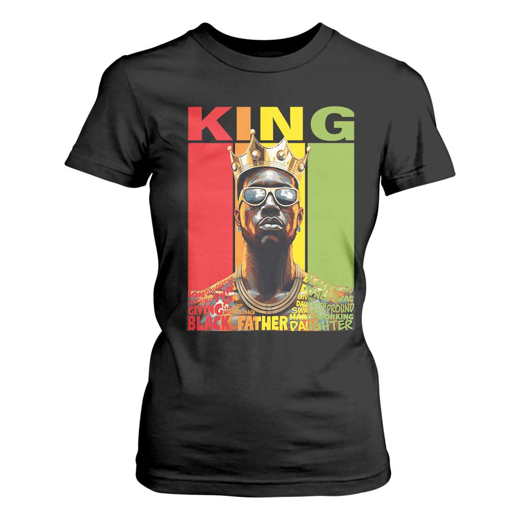 American Dad T Shirt For Women Black History King Father Melanin African American