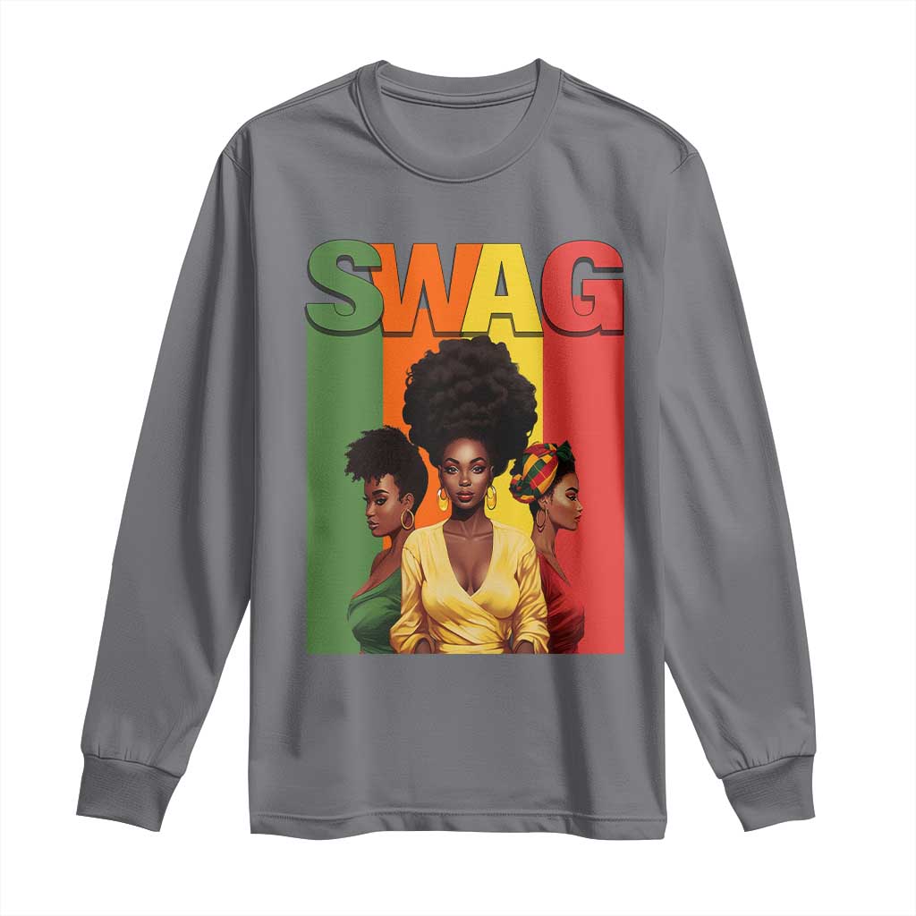 Black History Month Long Sleeve Shirt Swag Melanin Queen