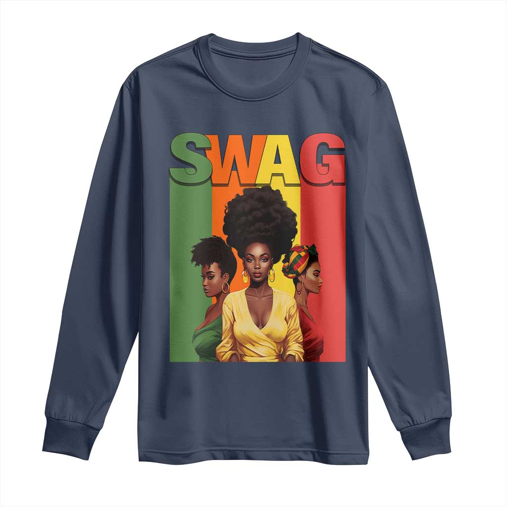 Black History Month Long Sleeve Shirt Swag Melanin Queen