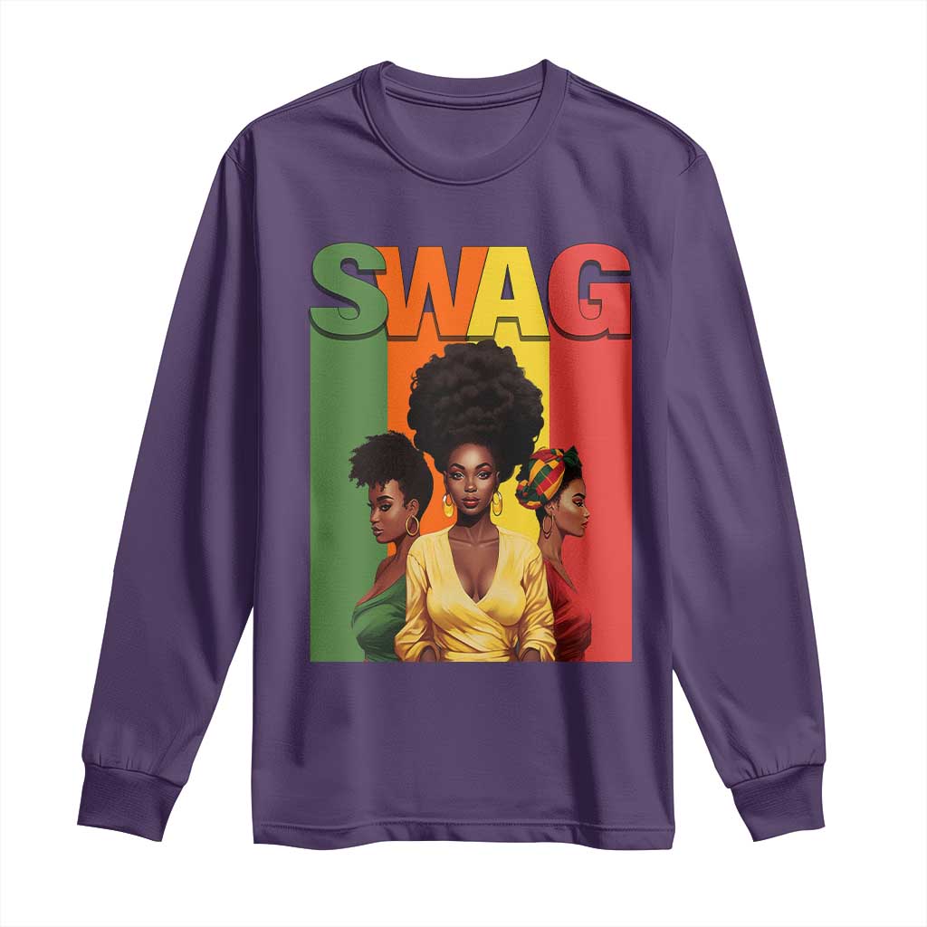 Black History Month Long Sleeve Shirt Swag Melanin Queen