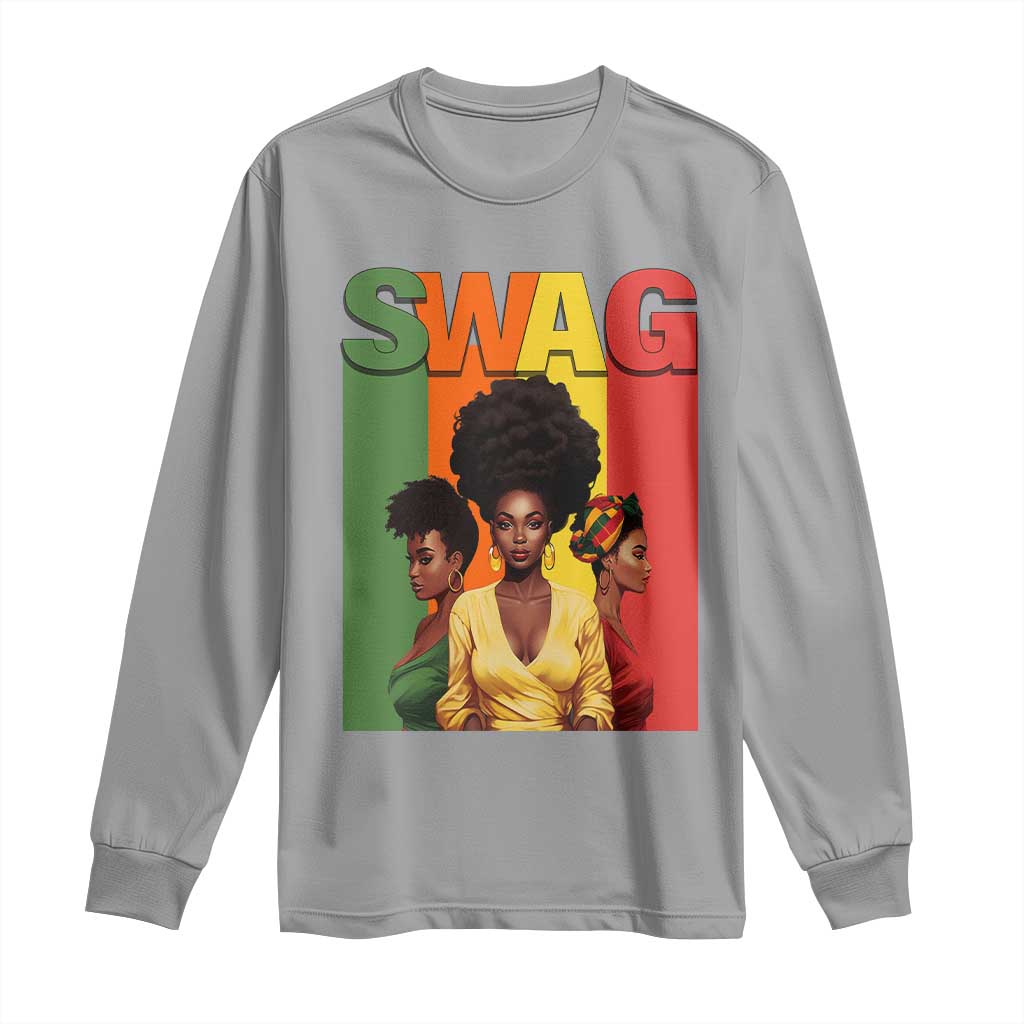 Black History Month Long Sleeve Shirt Swag Melanin Queen