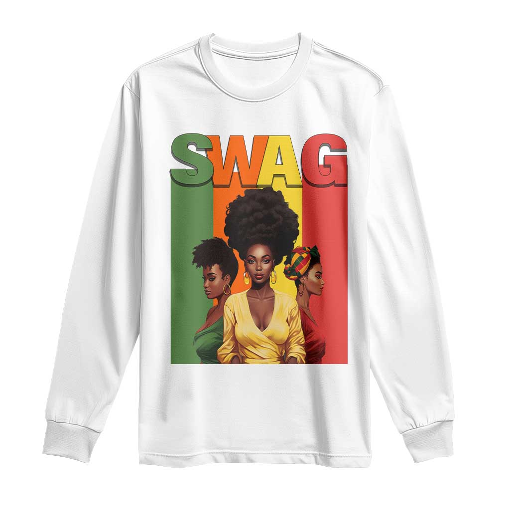 Black History Month Long Sleeve Shirt Swag Melanin Queen
