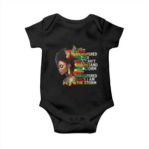 African Women Black History Month Baby Onesie She Whispered Back I Am The Storm