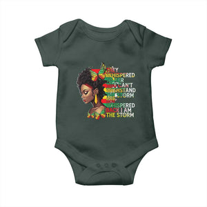 African Women Black History Month Baby Onesie She Whispered Back I Am The Storm