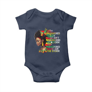 African Women Black History Month Baby Onesie She Whispered Back I Am The Storm