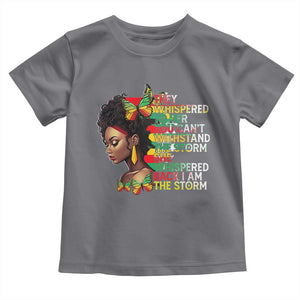 African Women Black History Month Baby Shirt She Whispered Back I Am The Storm