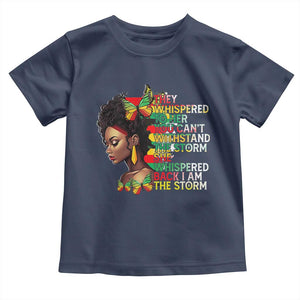 African Women Black History Month Baby Shirt She Whispered Back I Am The Storm