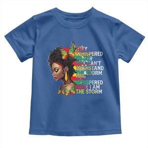 African Women Black History Month Baby Shirt She Whispered Back I Am The Storm