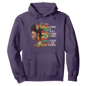 African Women Black History Month Hoodie She Whispered Back I Am The Storm