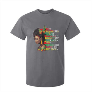 African Women Black History Month T Shirt For Kid She Whispered Back I Am The Storm