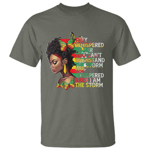 African Women Black History Month T Shirt She Whispered Back I Am The Storm