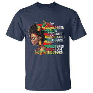 African Women Black History Month T Shirt She Whispered Back I Am The Storm