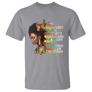 African Women Black History Month T Shirt She Whispered Back I Am The Storm