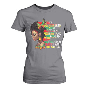 African Women Black History Month T Shirt For Women She Whispered Back I Am The Storm