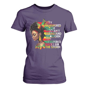 African Women Black History Month T Shirt For Women She Whispered Back I Am The Storm