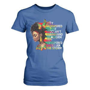 African Women Black History Month T Shirt For Women She Whispered Back I Am The Storm