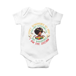 African Women Black History Month Baby Onesie Dragon Fly She Whispered Back I Am The Storm