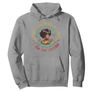 African Women Black History Month Hoodie Dragon Fly She Whispered Back I Am The Storm