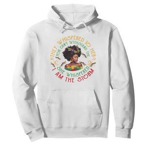 African Women Black History Month Hoodie Dragon Fly She Whispered Back I Am The Storm