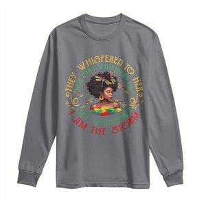 African Women Black History Month Long Sleeve Shirt Dragon Fly She Whispered Back I Am The Storm