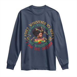 African Women Black History Month Long Sleeve Shirt Dragon Fly She Whispered Back I Am The Storm