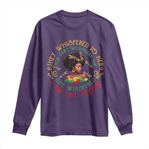 African Women Black History Month Long Sleeve Shirt Dragon Fly She Whispered Back I Am The Storm