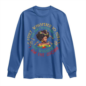 African Women Black History Month Long Sleeve Shirt Dragon Fly She Whispered Back I Am The Storm