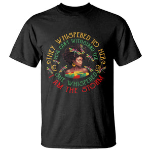 African Women Black History Month T Shirt Dragon Fly She Whispered Back I Am The Storm