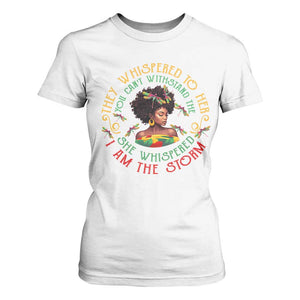 African Women Black History Month T Shirt For Women Dragon Fly She Whispered Back I Am The Storm