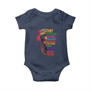 African Women Black History Month Baby Onesie She Whispered Back I Am The Storm Black Women Pride