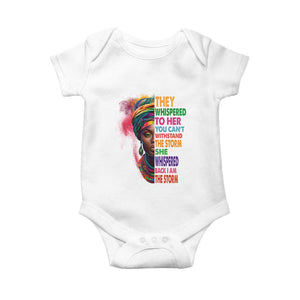 African Women Black History Month Baby Onesie She Whispered Back I Am The Storm Black Women Pride