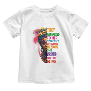 African Women Black History Month Baby Shirt She Whispered Back I Am The Storm Black Women Pride