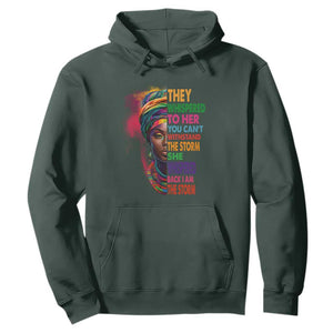 African Women Black History Month Hoodie She Whispered Back I Am The Storm Black Women Pride