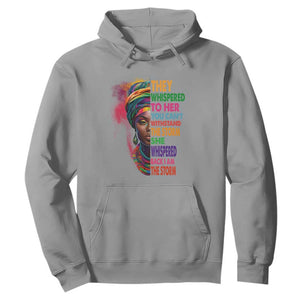 African Women Black History Month Hoodie She Whispered Back I Am The Storm Black Women Pride