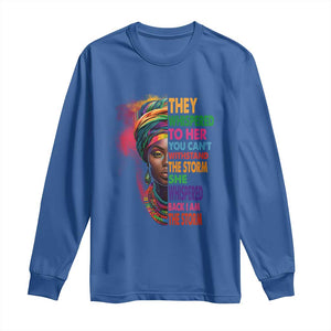 African Women Black History Month Long Sleeve Shirt She Whispered Back I Am The Storm Black Women Pride