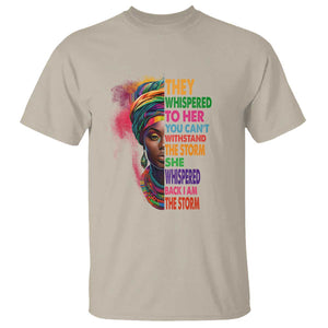 African Women Black History Month T Shirt She Whispered Back I Am The Storm Black Women Pride