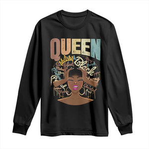 African Americans Teacher Long Sleeve Shirt Educated Strong Black Queen