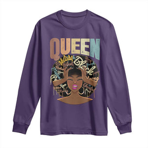 African Americans Teacher Long Sleeve Shirt Educated Strong Black Queen