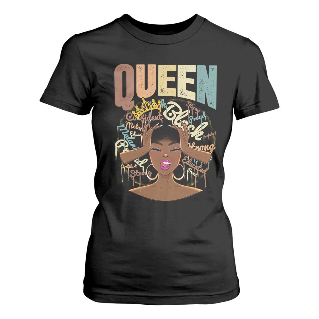 African Americans Teacher T Shirt For Women Educated Strong Black Queen