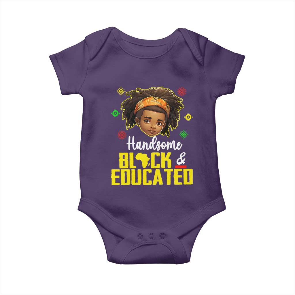 Black Pride Baby Onesie Handsome Black And Educated I Am The Strong African King Boy