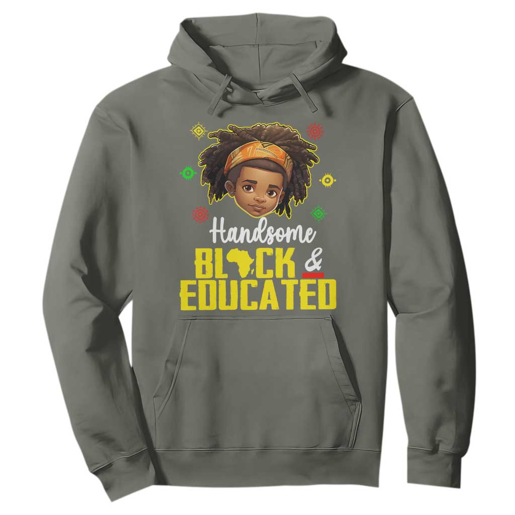 Black Pride Hoodie Handsome Black And Educated I Am The Strong African King Boy