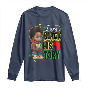 Black Boys Pride Long Sleeve Shirt Handsome Kids Boys I Am Black History Month
