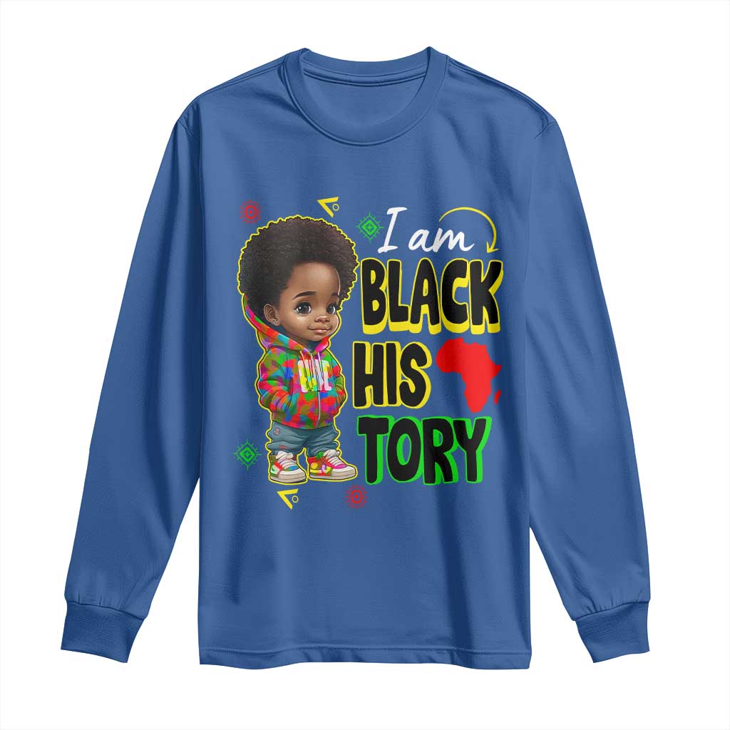 Black Boys Pride Long Sleeve Shirt Handsome Kids Boys I Am Black History Month